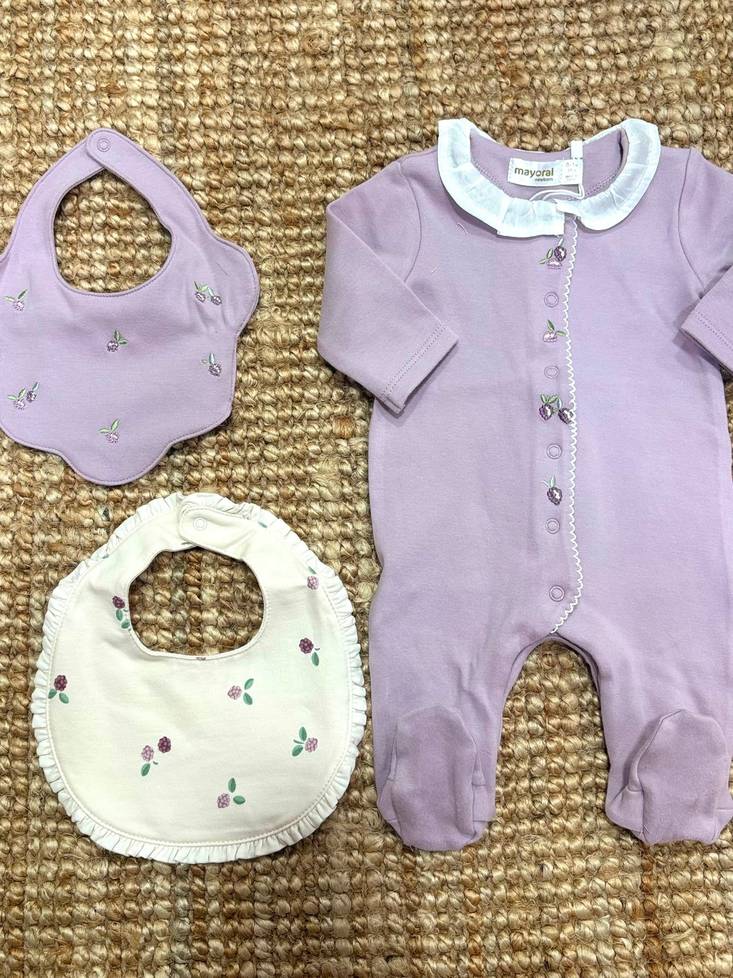 Tutina in ciniglia con set di 2 bavette