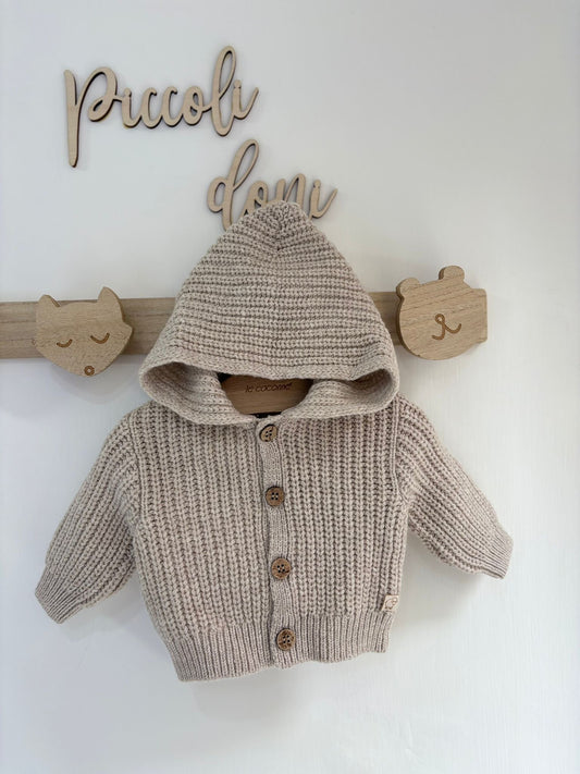 Mini cappottino in lana merino