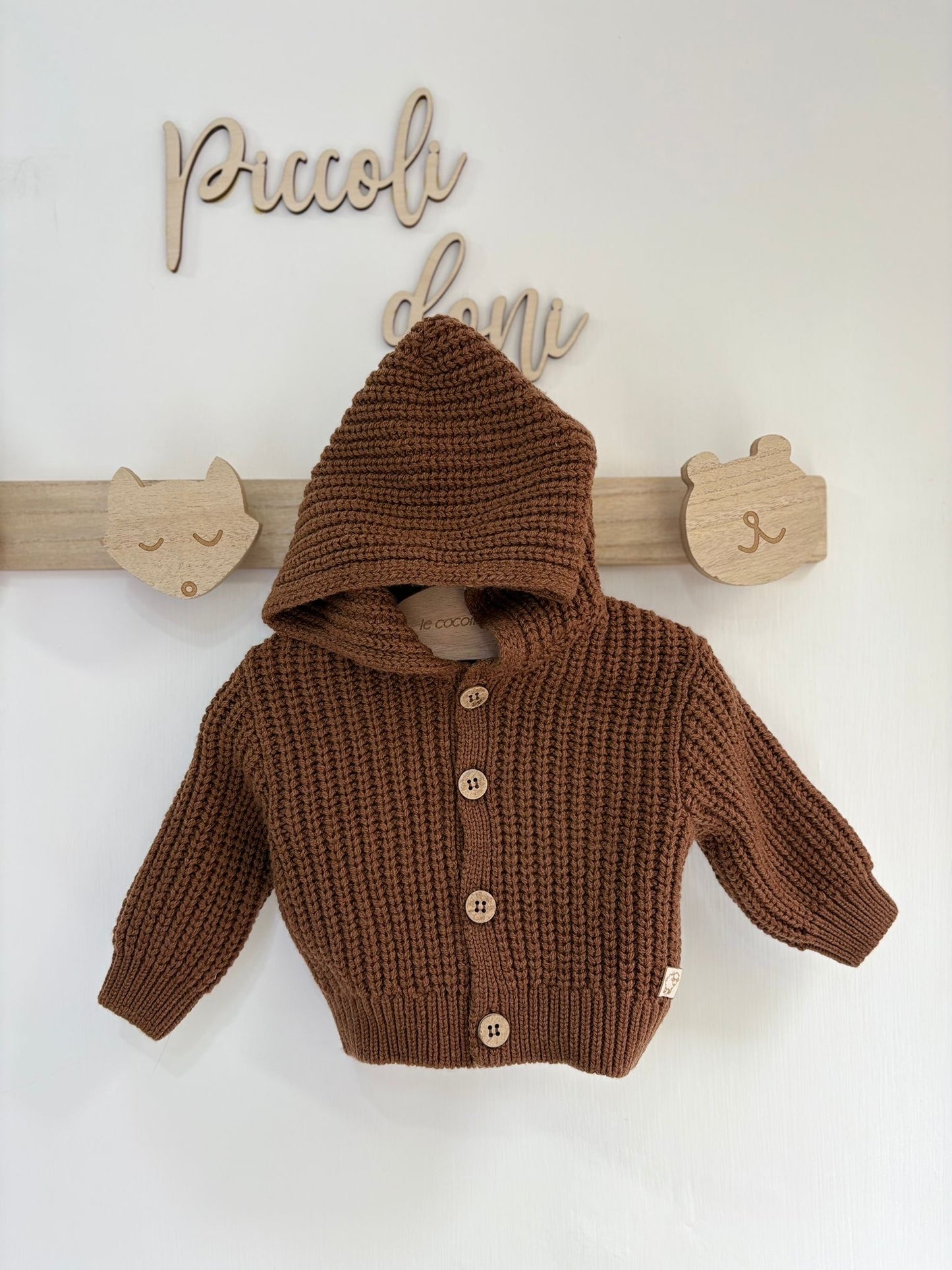 Mini cappottino in lana merino