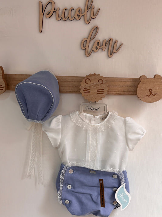 Camicia con culotte e cuffia