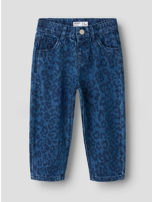 Denim leopardato
