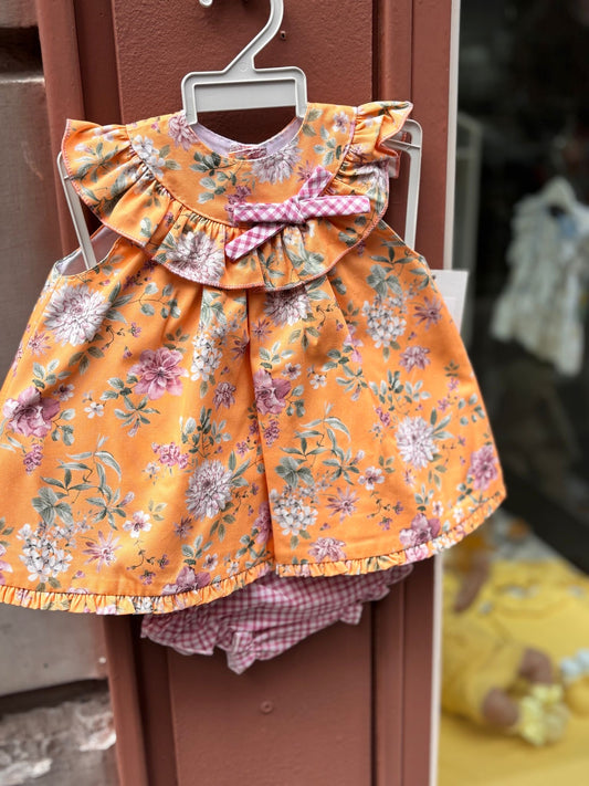 Mini abitino con braga e fiocco per capelli