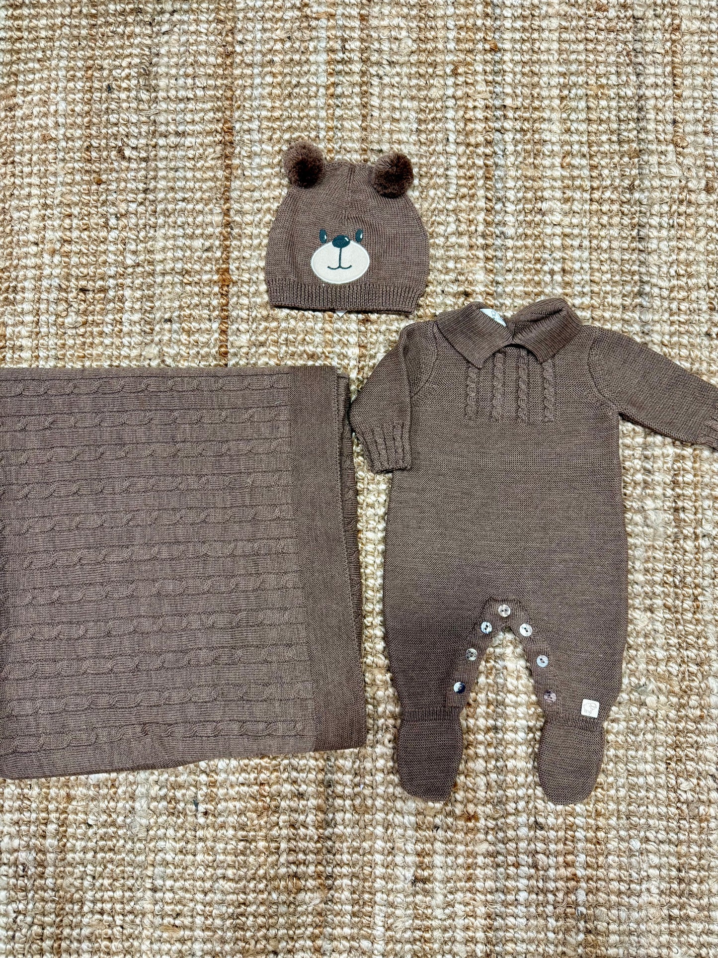 Set nascita in lana merino