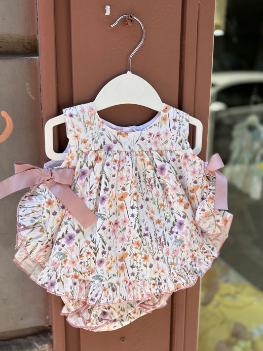 Mini abitino con braga fiorato