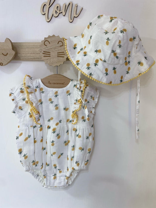 Pagliaccetto ananas con capello