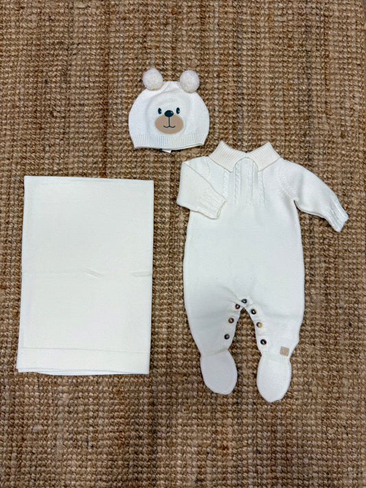 Set nascita in lana merino