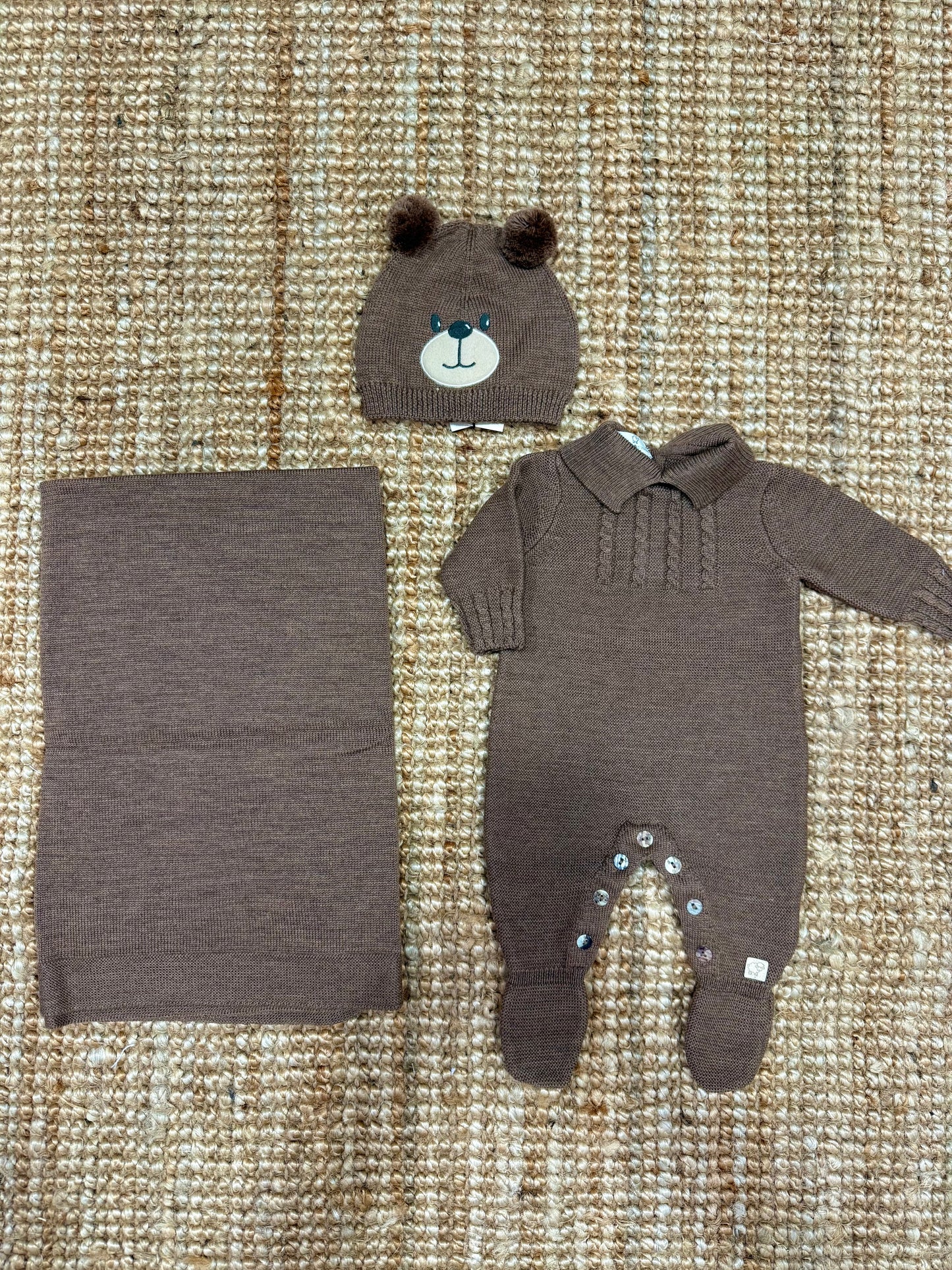 Set nascita in lana merino