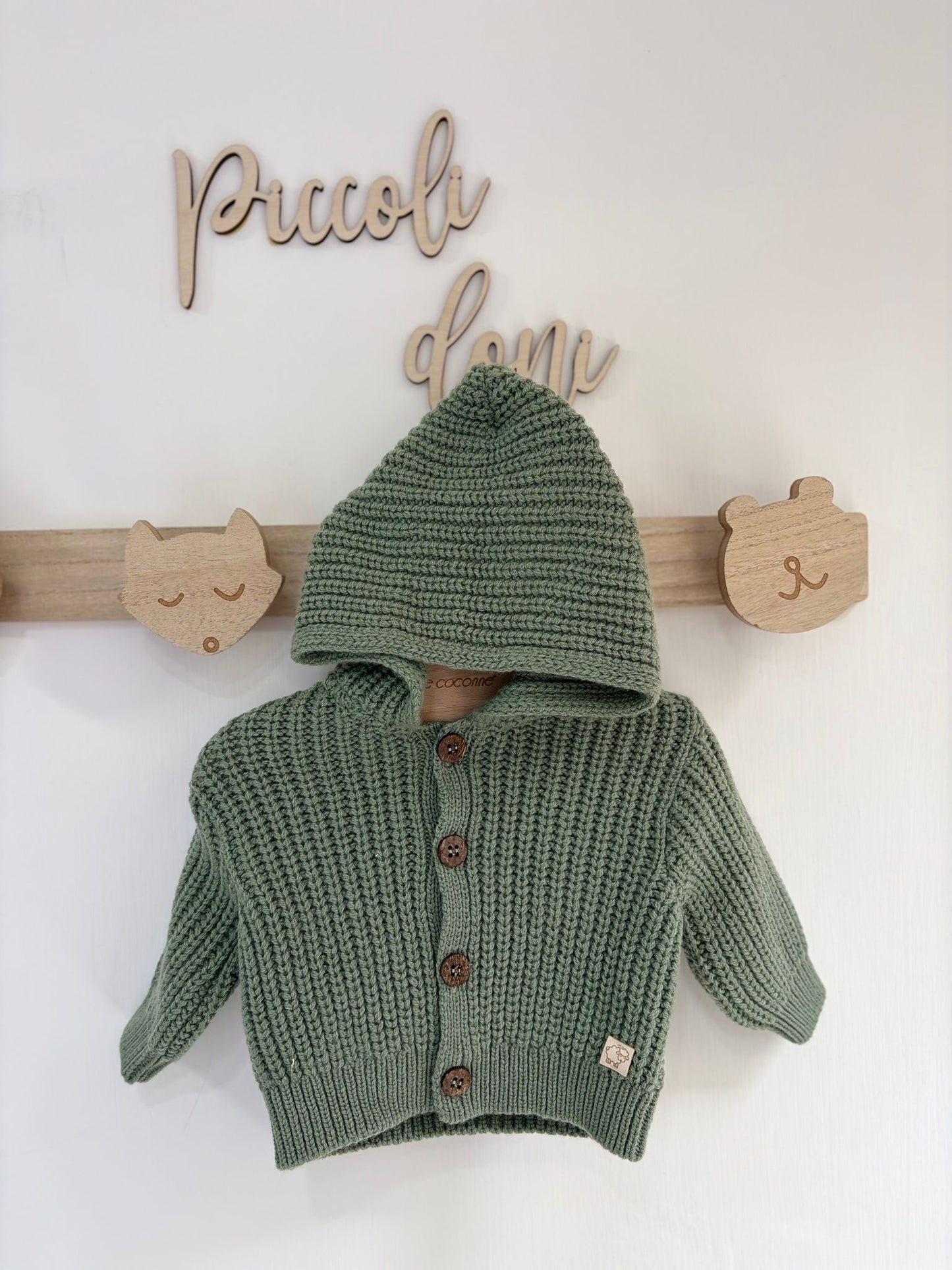 Mini cappottino in lana merino